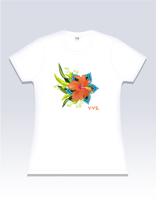 
Graphic Tee, Cosmic Cutie Tee Shirt , Hibiscus Tee, White Graphic Tee, White Graphic T-Shirt, Slim Fit Tee, Fitted Tee, Short Sleeve Shirt, Women’s Shirt, Cotton T-Shirt, Cotton Tee Shirt, 100% cotton, Ringspun, Breathable Tee, Floral Graphic Tee, Flower Graphic Tee, Vintage Visionary Studio, VVS